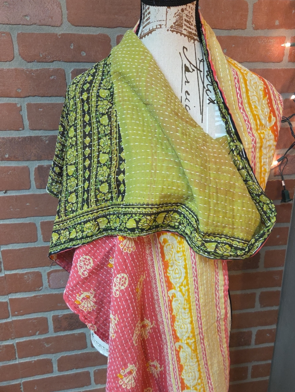 Vibrant Multicolor Kantha Scarf/Table Runner And More! #31